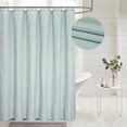 thumbnail image 1 of Yiannan Waffle Weave Fabric Shower Curtain ,Misty Blue,71"Wx72"L, 1 of 5