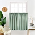 thumbnail image 1 of Waffle Weave Fabric Tier Curtains, Rod Pocket Waterproof Short Curtain Valance, 1 of 6