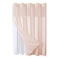 thumbnail image 1 of Waffle Weave Heavy Duty Shower Curtains, No Hook Shower Curtain with Snap in Fabric Liner, Hotel Style Waterproof Bathroom Curtain Set, 72 x 55 Inch, 1 of 6