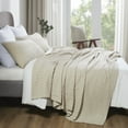 thumbnail image 1 of Waffle Weave Natural King Blanket 90Lx108W, 1 of 4