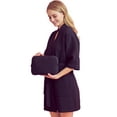 thumbnail image 1 of Waffle Women's Robe with Complimentary Makeup Bag - Chic Thigh-Length Kimono Bathrobe for Bridal Bliss, 1 of 6