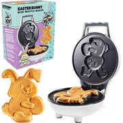 Waffle Wow Bunny Rabbit Mini Waffle Maker - Make Breakfast Special for Kids & Adults w Cute Bunny Waffles or Pancakes- Individual 4 Inch