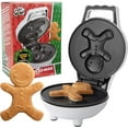 thumbnail image 1 of Gingerbread Man Mini Waffle Maker - Make Breakfast Special for Kids with Cute 4 Inch Waffler Iron, Electric Non Stick Breakfast Appliance - Fun Gift or Dessert for Parties, 1 of 5