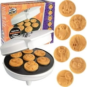 Waffle Wow Mini Waffle Maker - 7 Different Designs, Make Breakfast Fun with Electric Nonstick Waffler Iron Featuring a Pumpkin Bat Ghost Spider & More, Unique Breakfast for Kids or Gift