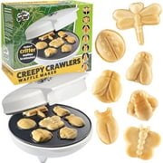 Waffle Wow! The Original Creepy Crawly Bug Waffle Maker- Make 7 Fun Different Insect Shaped Pancakes- Including a Beetle, Lady Bug, Bee & More- Electric Nonstick Waffler, School Breakfast Treat