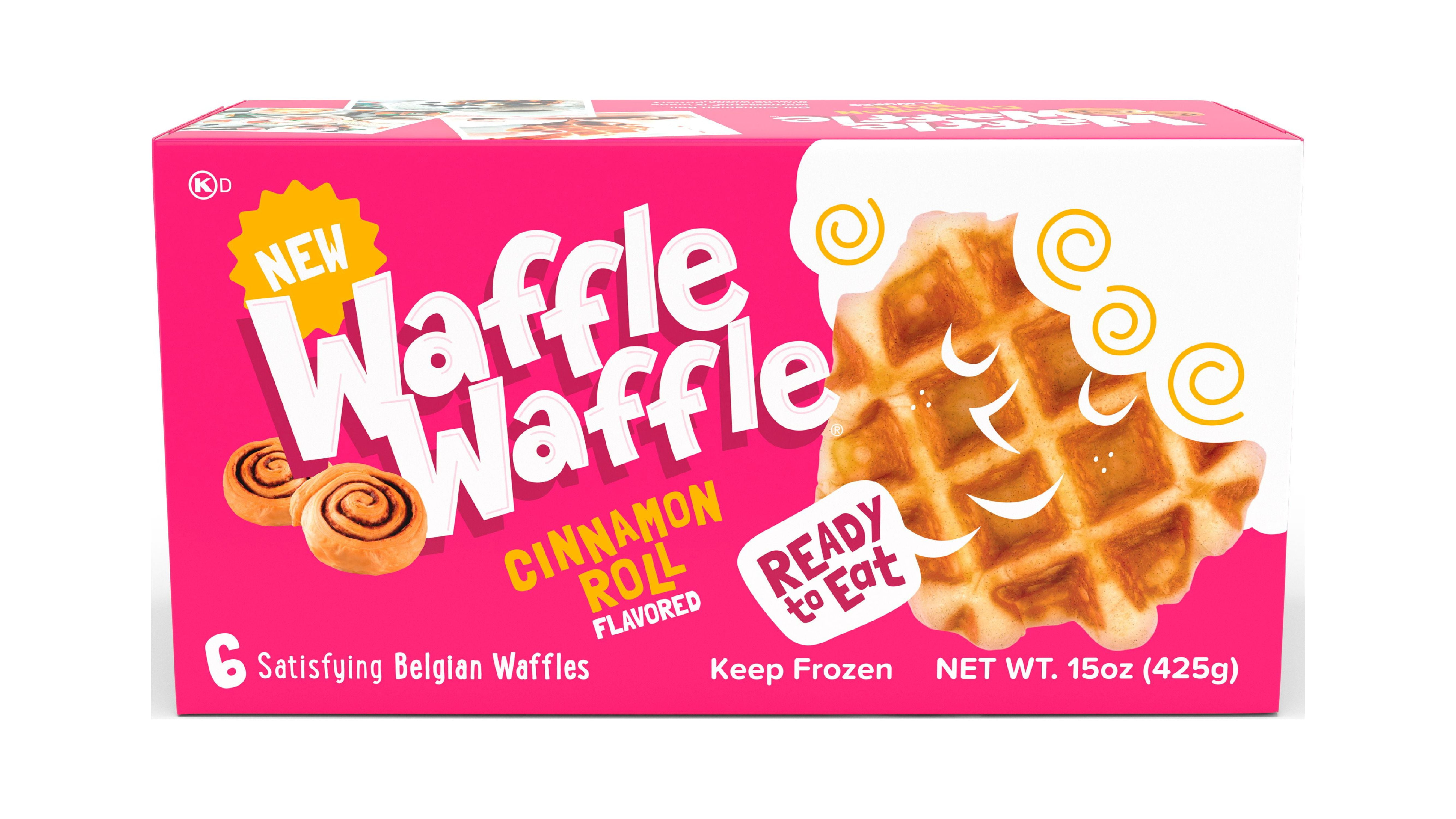 WaffleWaffle Cinnamon Roll Flavored Belgian Waffles, 15 oz Box, 6 Count