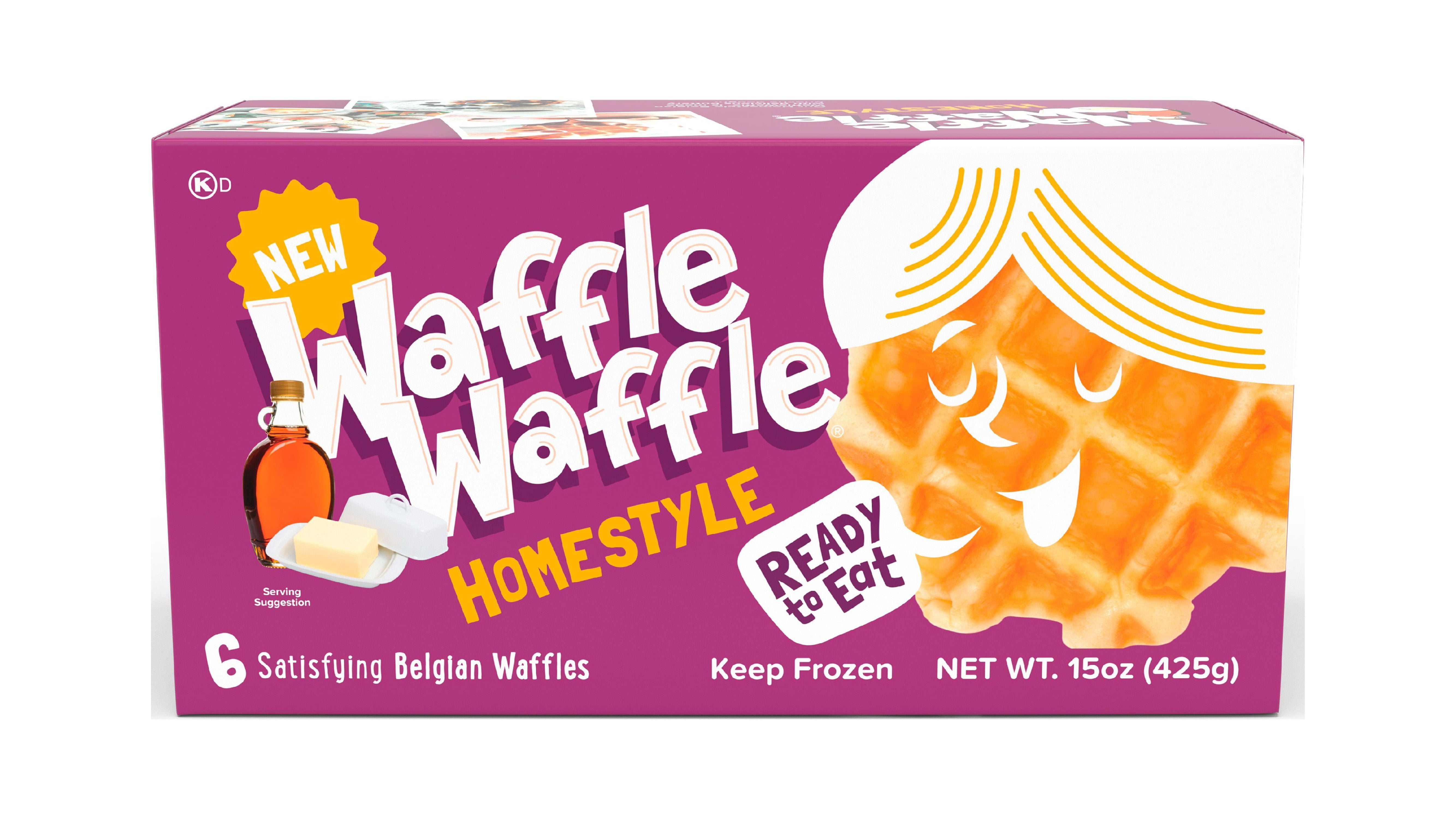 WaffleWaffle Homestyle Belgian Waffles, 15 oz Box, 6 Count
