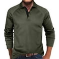 thumbnail image 1 of Waffleknit Golf Shirts for Men Long Sleeve T-Shirts Button Collared Casual Solid Color Pullover Slim-Fit Breathable Athletic Workout Tees Tops, 1 of 7