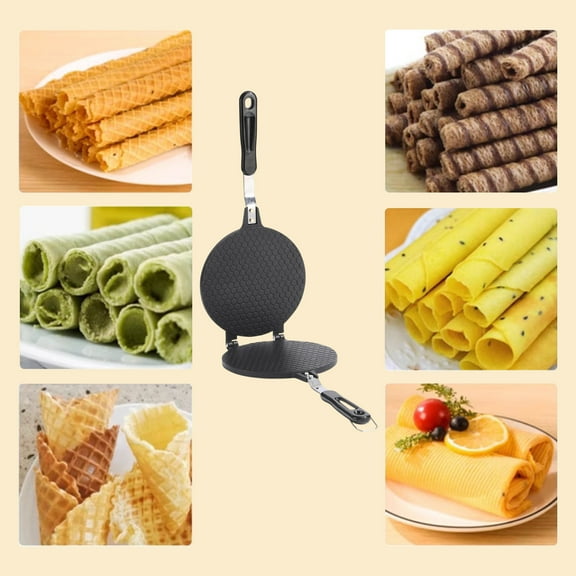 Waffles Maker, Baking pizzelle Maker, Quesadilla Maker, Ice Cream Cones Maker, Large Waffles Maker, Home Egg Roll Model Baking Tray, Waffles Cones Maker Bakeware Baking Tool