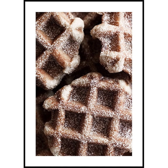 Waffles Poster Wall Art, Modern Wall Decor For Living Room Bedroom, 8x12 UNFRAMED