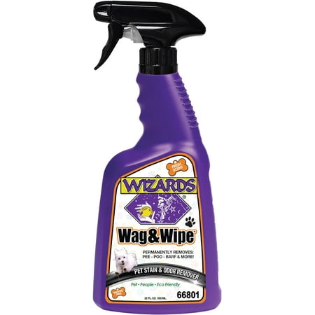 Wizards Pet Spray Pet Stain Remover and Odor Eliminator, 22 Oz