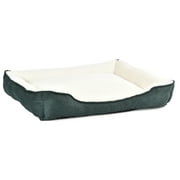 Wag and Wiggle Poly Linen Small Cuddler Dog Bed, Forest Green