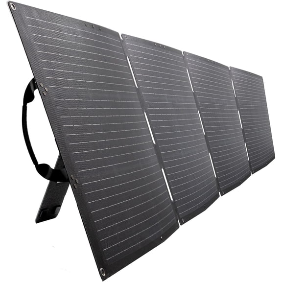Wagan EL8215 200W Foldable Solar Panel High Efficiency with Anderson Connector 6.5 ft Power Cable Compatible with Any Anderson Equipped Device for Solar Power Generator Van Camping Off-Grid