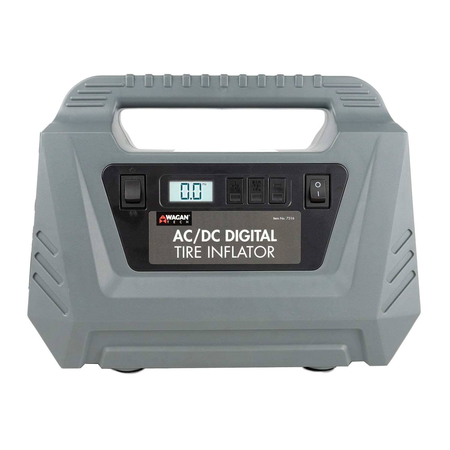 Wagan Tech AC/DC Digital Tire Inflator with Tip Adapters and Auto Shutoff, 7316