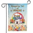 thumbnail image 1 of Wagging Tail Bichon Frise Celebrates Rainbow Pride Month LGBT LGBTQ+ Garden Flag 12x18in Double Sided Bichons Dog Lovers Gifts Idea Outdoor Decor - 01003, 1 of 5