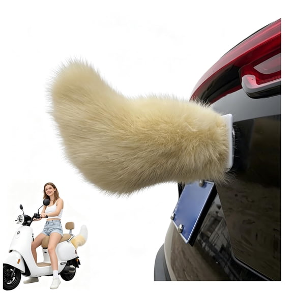 Wagging Tail for Car – Remote Control Moving Tail for Car, Plush Fuzzy Ornament for Auto Trunk/Bumper, Cute Car Decoration with Adjustable Speed, USB Rechargeable