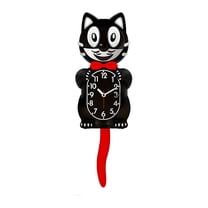 Wagging Tail Cat Wall Clock Style, Decor Clock Cute Cat Shaped,Quartz Clock Perfect For Children's Room Decoration Precise Timekeeping(Please Bring 2 AA Batteries)