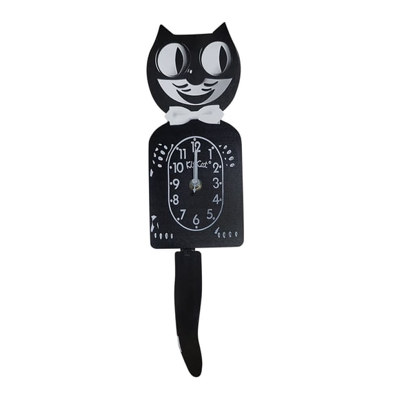 Wagging Tail Cat Wall Clock Style, Decor Clock Cute Cat Shaped,Quartz Clock Perfect For Children's Room Decoration + Precise Timekeeping(Please Bring 2 AA Batteries)