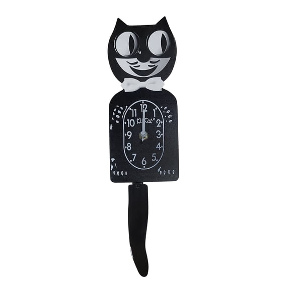 Wagging Tail Cat Wall Clock Style, Decor Clock Cute Cat Shaped,Quartz Clock Perfect For Children's Room Decoration + Precise Timekeeping(Please Bring 2 AA Batteries)