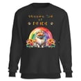 thumbnail image 1 of Wagging Tail Pomeranian Celebrates Rainbow Pride Month LGBT LGBTQ+ Sweatshirt Unisex Merch Pom Dog Lover Gifts - 01003, 1 of 6