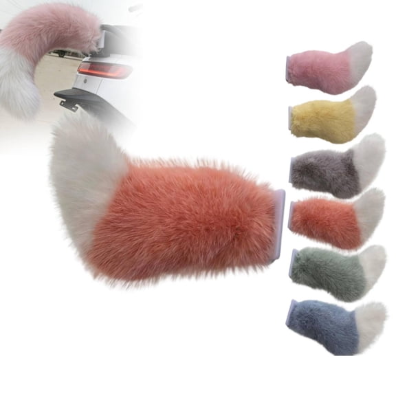 Wagging Tail for Car, Remote Control Electric Auto Trunk Tail, Cute Fuzzy Moving Faux Fur Animal Costume Tail Charm Cosplay Accessory