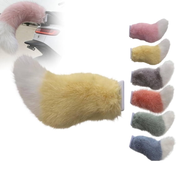 Wagging Tail for Car, Remote Control Electric Auto Trunk Tail, Cute Fuzzy Moving Faux Fur Animal Costume Tail Charm Cosplay Accessory