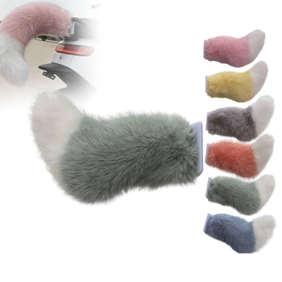 Wagging Tail for Car, Remote Control Electric Auto Trunk Tail, Cute Fuzzy Moving Faux Fur Animal Costume Tail Charm Cosplay Accessory