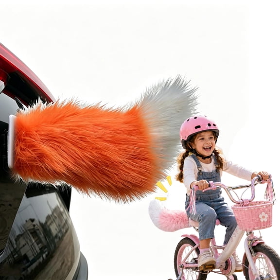 Wagging Tail for Car, Remote Control Electric Wagging Tail, Cute Furry Tail Decoration with Vibration Control