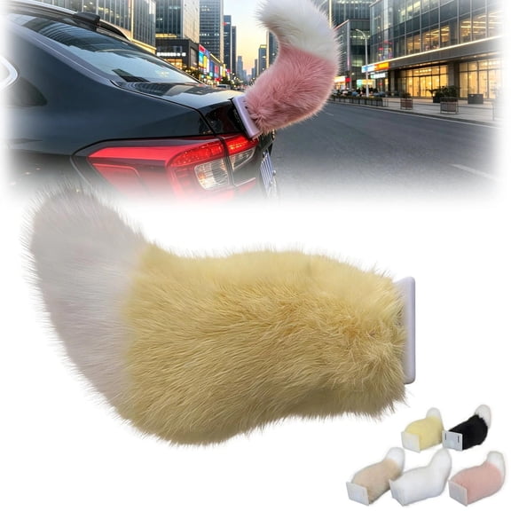 Wagging Tail for Car,Remote Control Moving Tail, USB Rechargeable Motion Auto Vibration Swinging Decorative Gadget for Cars