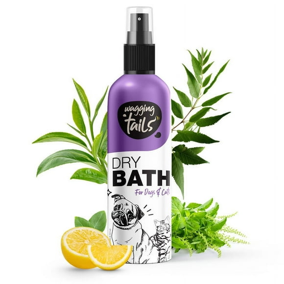 Wagging Tails 6.76 fl oz Dry Bath Waterless Grooming Shampoo for Dogs & Cats | Easy Travel-Friendly