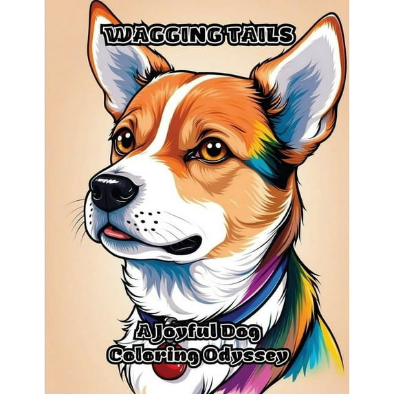 Wagging Tails: A Joyful Dog Coloring Odyssey, (Paperback)