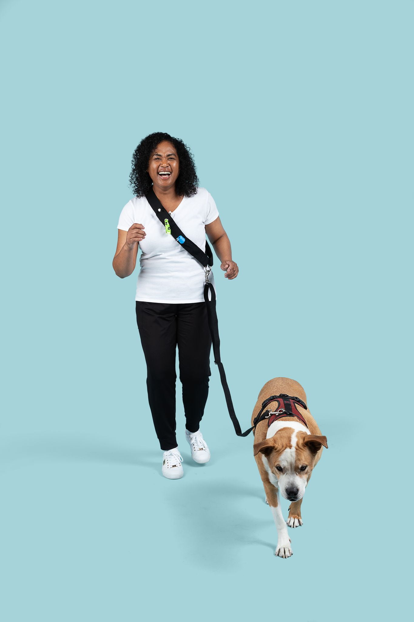 WaggleYourTail Adjustable Hands Free Crossbody Dog Leash