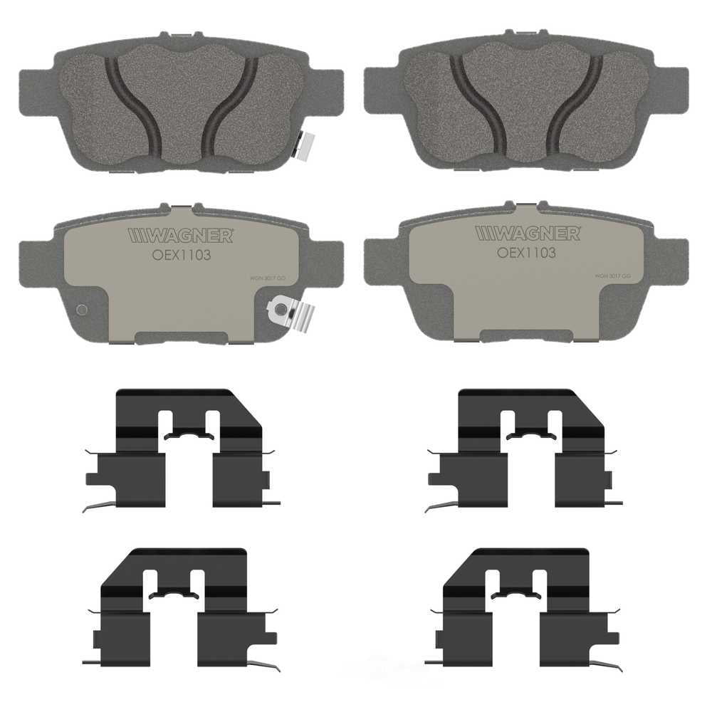 Wagner Brake OEX1103 OEX Rear Disc Brake Pad Set Premium Ceramic