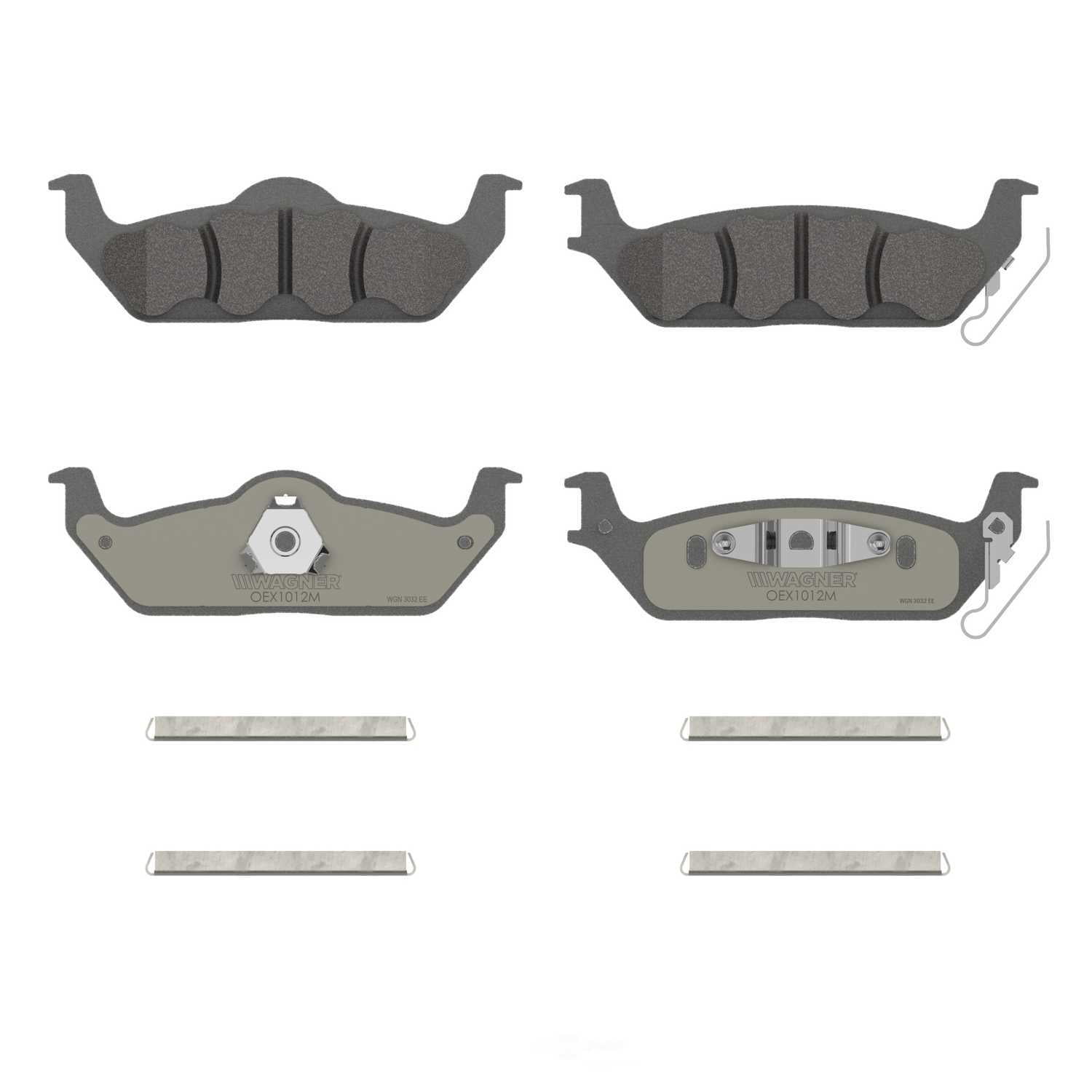 Wagner Brake OEX1012M OEX Rear Disc Brake Pad Set Premium Semi - Met