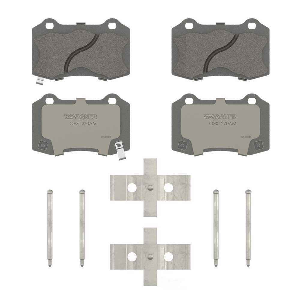 Wagner Brake OEX1270AM OEX Rear Disc Brake Pad Set Premium Semi - Met