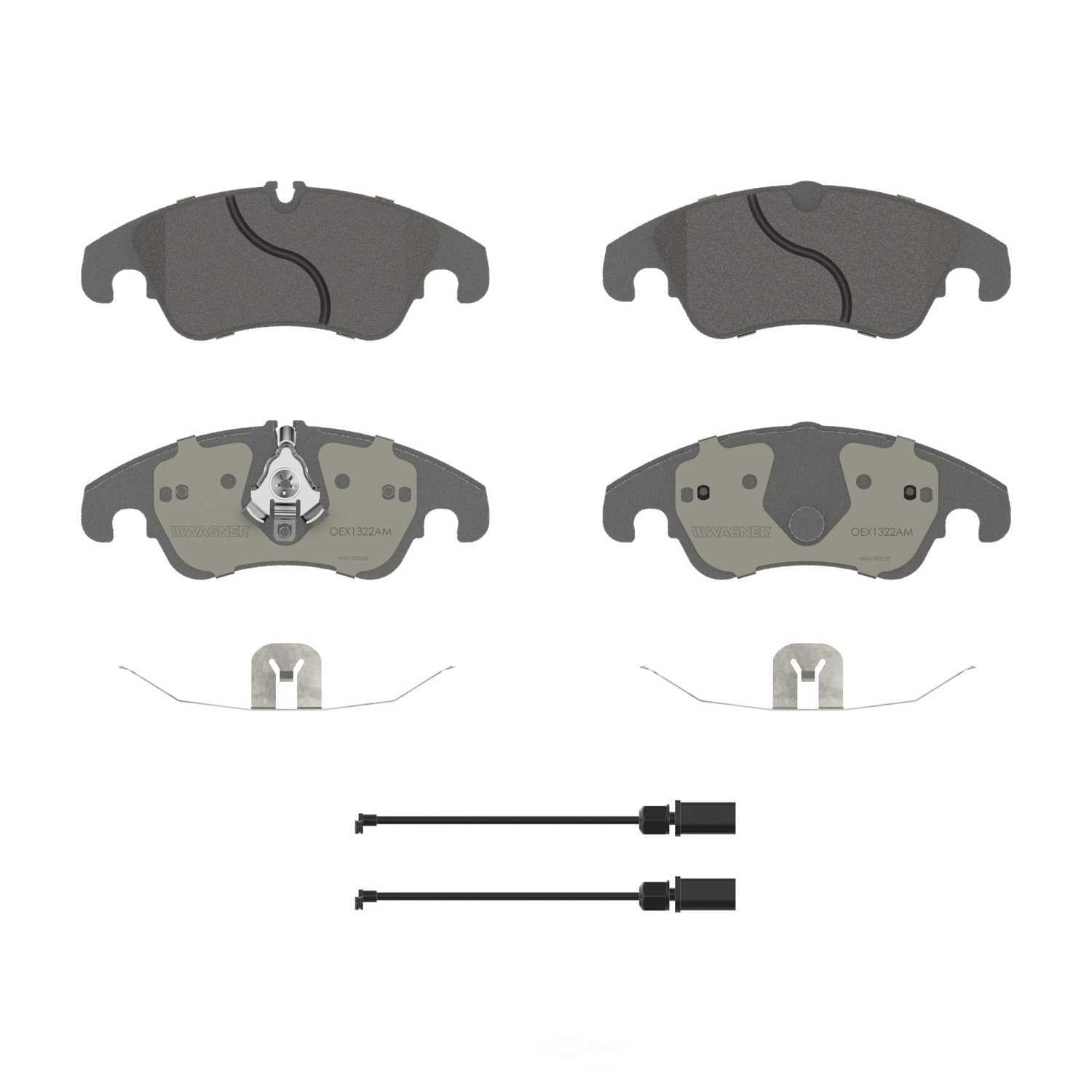 Wagner Brake OEX1322AM OEX Front Disc Brake Pad Set Premium Semi - Met