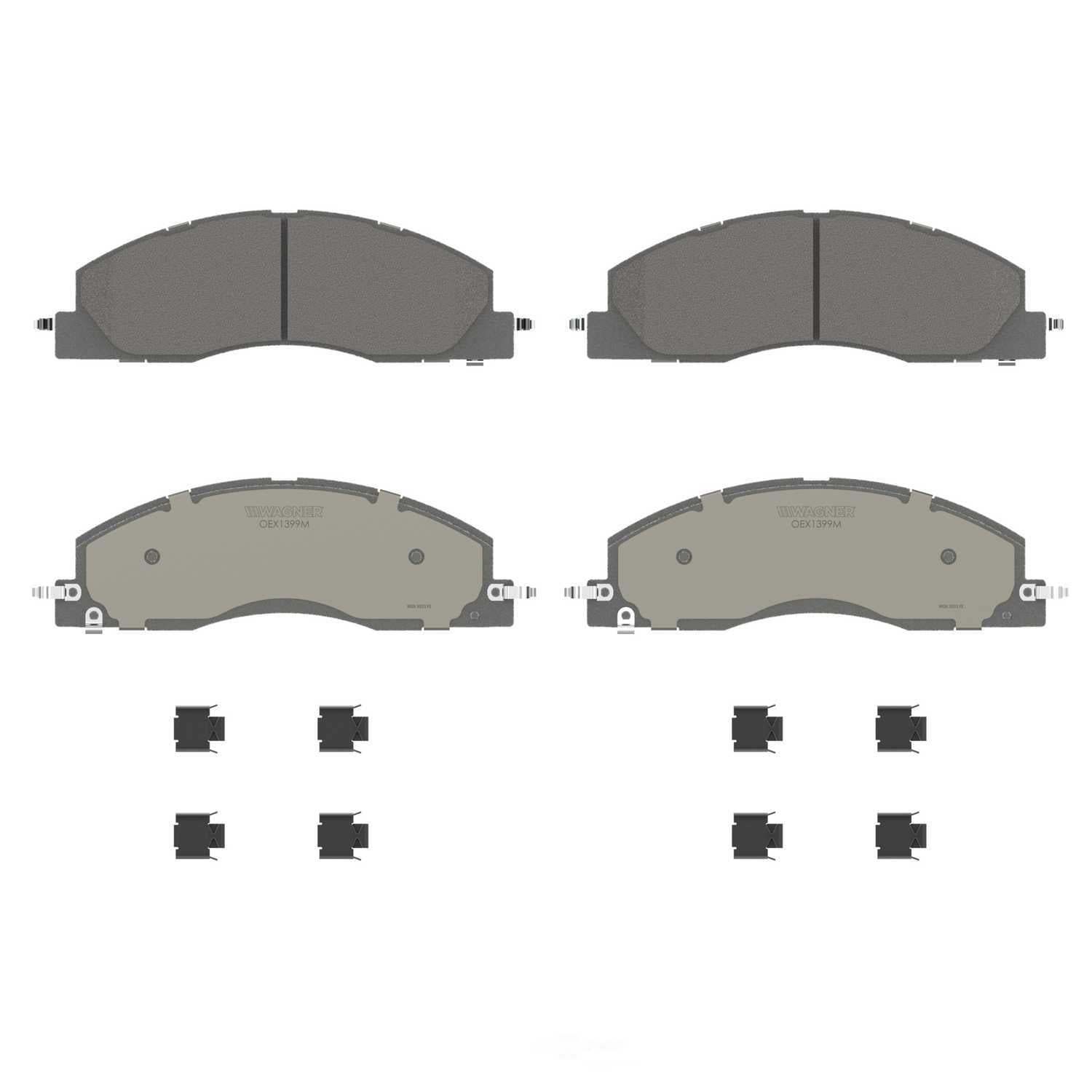 Wagner Brake OEX1399M OEX Front Disc Brake Pad Set Premium Semi - Met