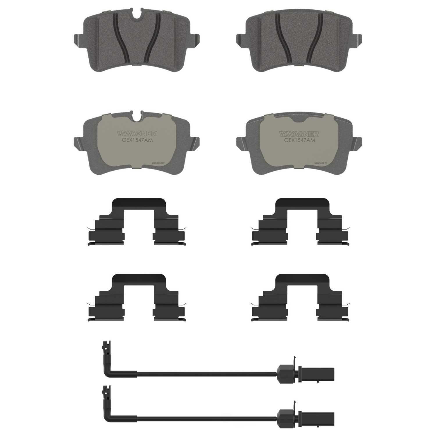 Wagner Brake OEX1547AM OEX Rear Disc Brake Pad Set Premium Semi - Met