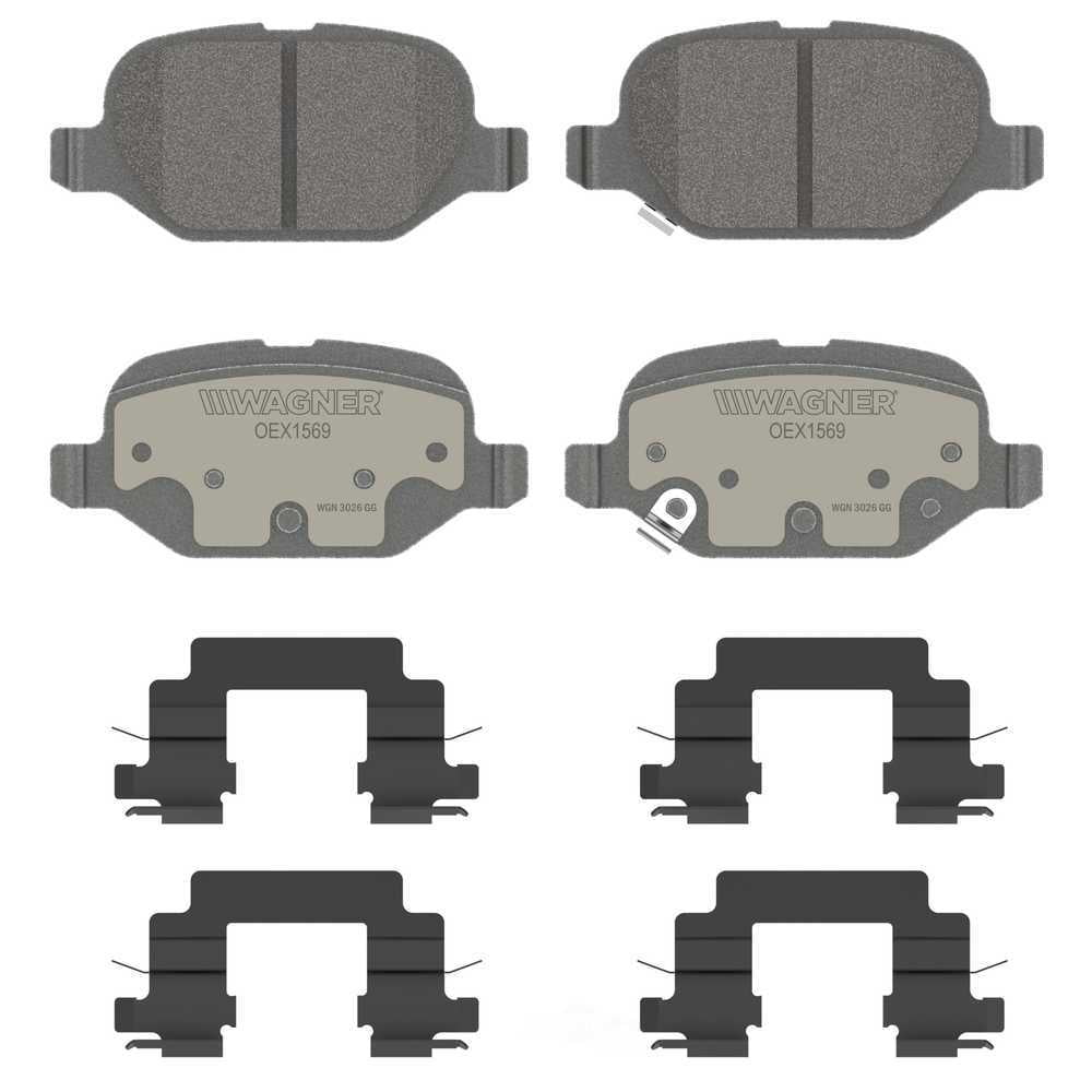 Wagner Brake OEX1569 OEX Rear Disc Brake Pad Set Premium Ceramic