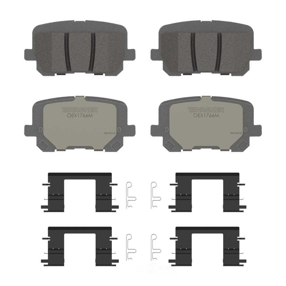 Wagner Brake OEX1766M OEX Rear Disc Brake Pad Set Premium Semi - Met