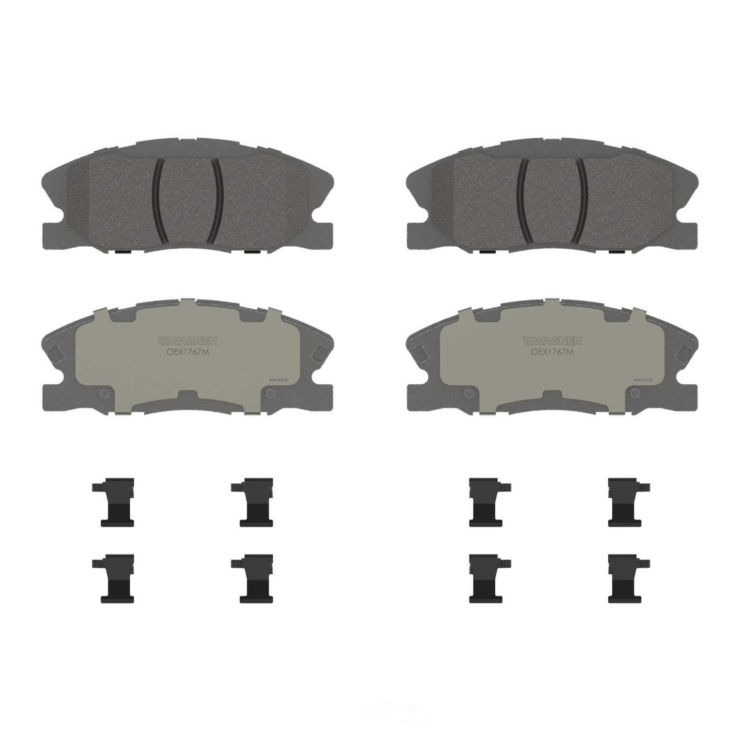 Wagner Brake OEX1767M OEX Front Disc Brake Pad Set Premium Semi - Met