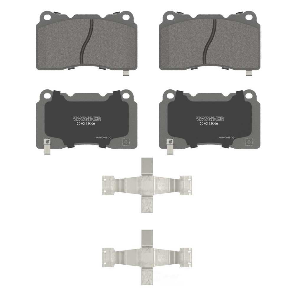 Wagner Brake OEX1836 OEX Front Disc Brake Pad Set Premium Ceramic