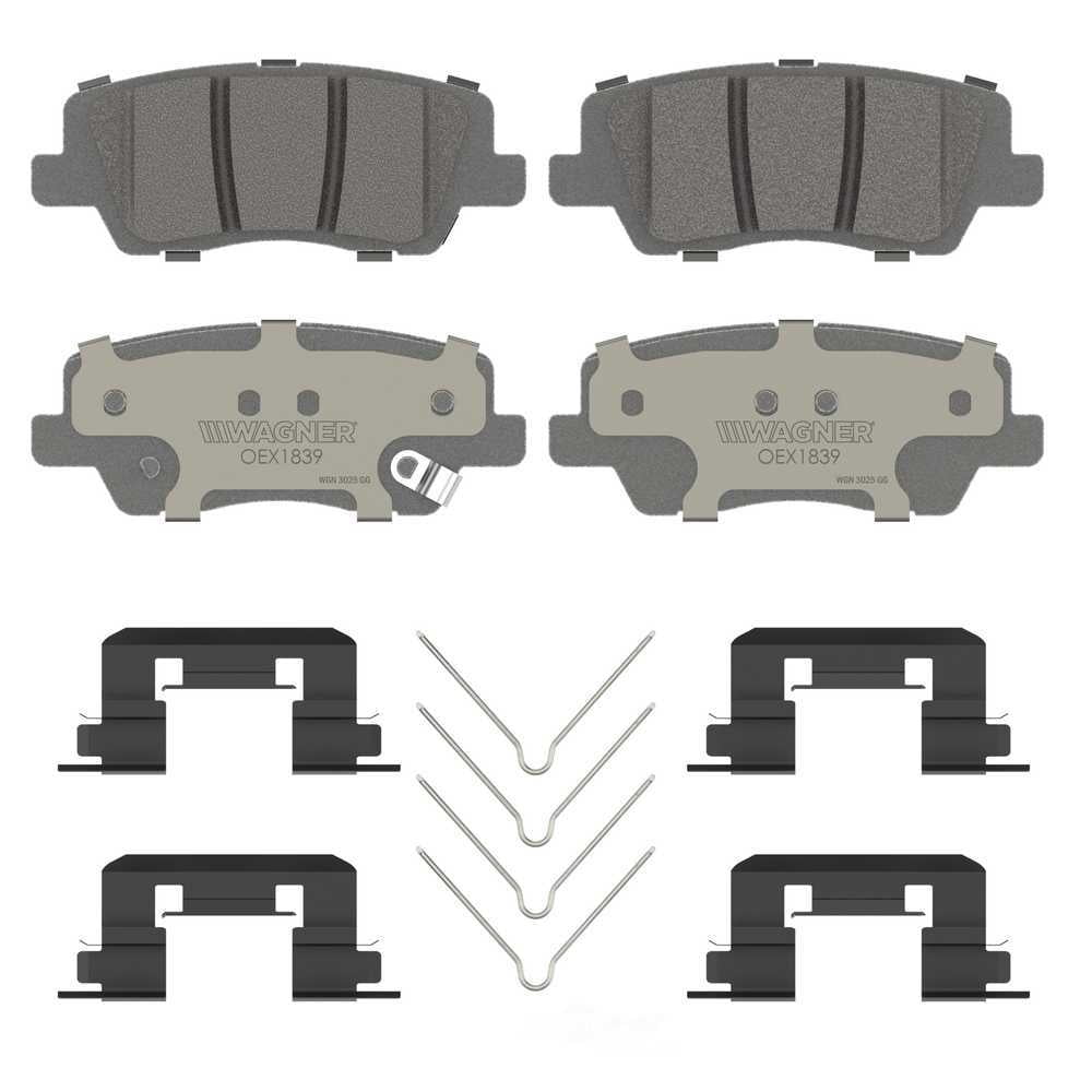 Wagner Brake OEX1839 OEX Rear Disc Brake Pad Set Premium Ceramic