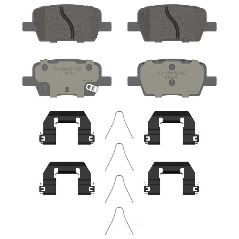 Wagner Brake OEX1914 OEX Rear Disc Brake Pad Set Premium Ceramic