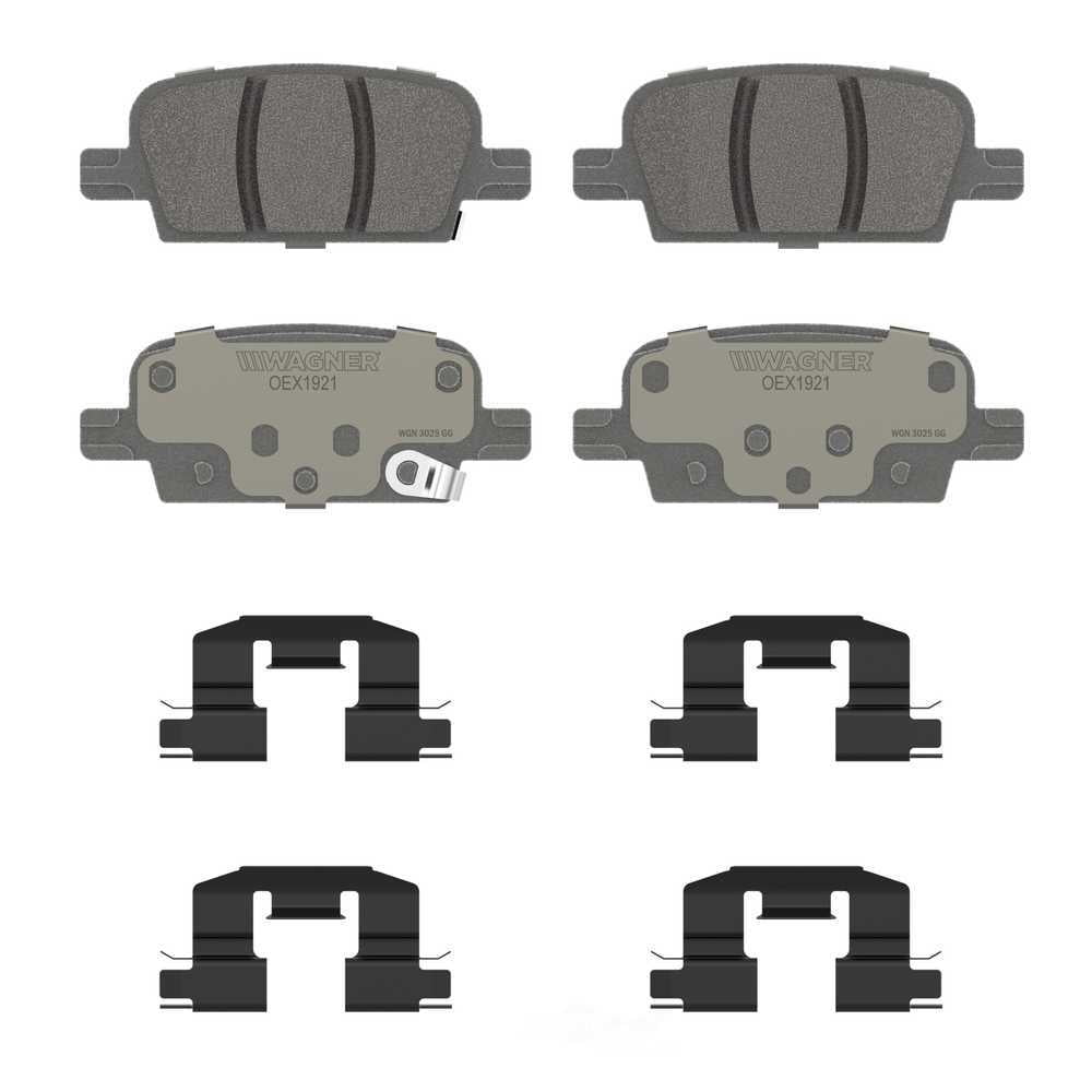 Wagner Brake OEX1921 OEX Rear Disc Brake Pad Set Premium Ceramic