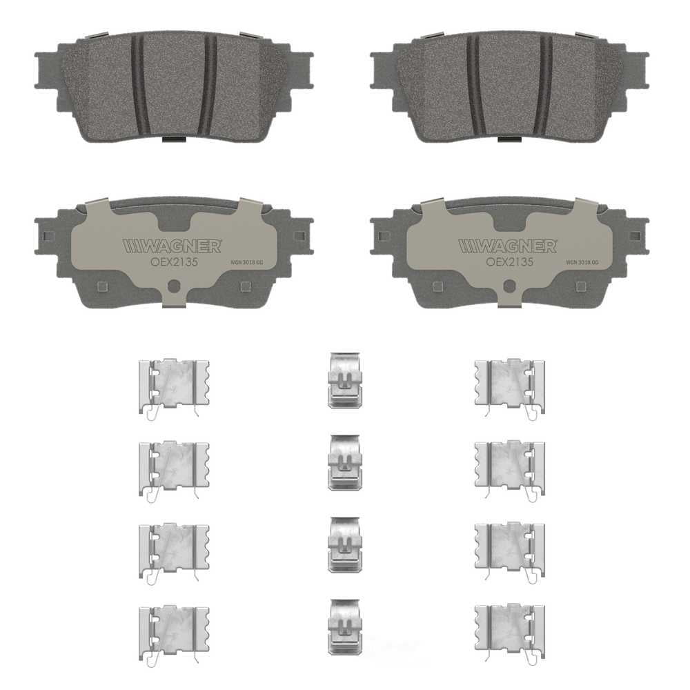 Wagner Brake OEX2135 OEX Rear Disc Brake Pad Set Premium Ceramic