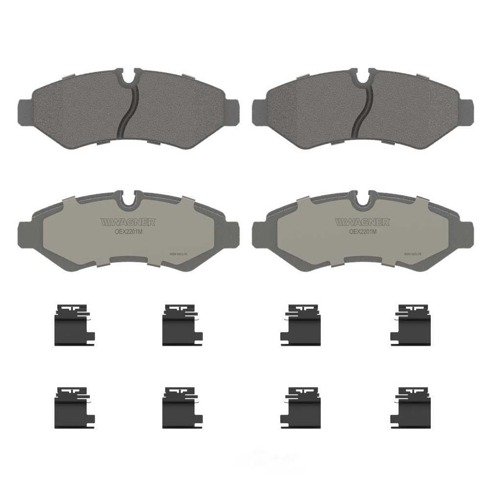 Wagner Brake OEX2201M OEX Rear Disc Brake Pad Set Premium Semi - Met