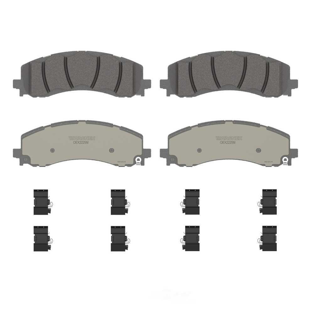 Wagner Brake OEX2225M OEX Rear Disc Brake Pad Set Premium Semi - Met