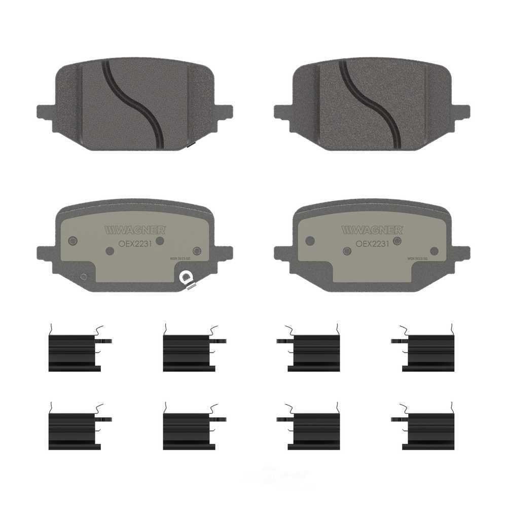 Wagner Brake OEX2231 OEX Rear Disc Brake Pad Set Premium Ceramic