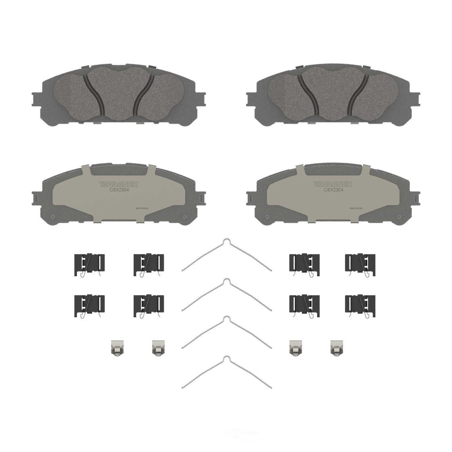 Wagner Brake OEX2304 OEX Front Disc Brake Pad Set Premium Ceramic